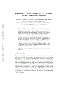Prior-based Domain Adaptive Object Detection for Hazy and Rainy
  Conditions