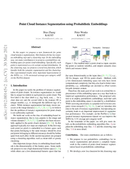Point Cloud Instance Segmentation using Probabilistic Embeddings