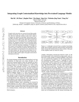 Integrating Graph Contextualized Knowledge into Pre-trained Language
  Models