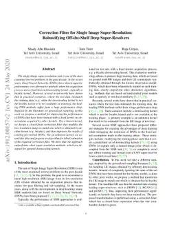 Correction Filter for Single Image Super-Resolution: Robustifying
  Off-the-Shelf Deep Super-Resolvers