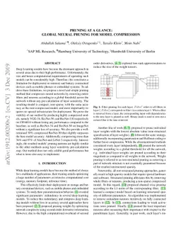 Pruning at a Glance: Global Neural Pruning for Model Compression