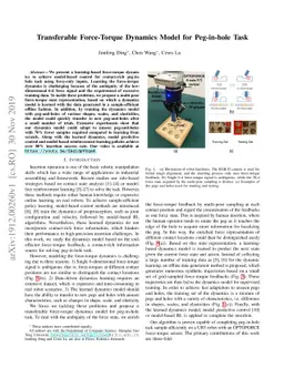 Transferable Force-Torque Dynamics Model for Peg-in-hole Task