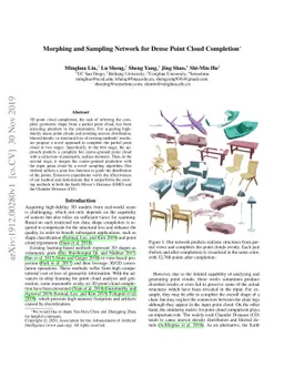 Morphing and Sampling Network for Dense Point Cloud Completion