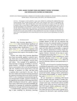 Topic-aware chatbot using Recurrent Neural Networks and Nonnegative
  Matrix Factorization