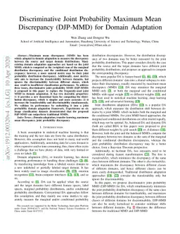 Discriminative Joint Probability Maximum Mean Discrepancy (DJP-MMD) for
  Domain Adaptation