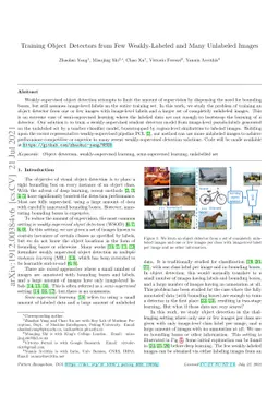 Training Object Detectors from Few Weakly-Labeled and Many Unlabeled
  Images