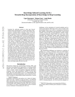Knowledge Infused Learning (K-IL): Towards Deep Incorporation of
  Knowledge in Deep Learning