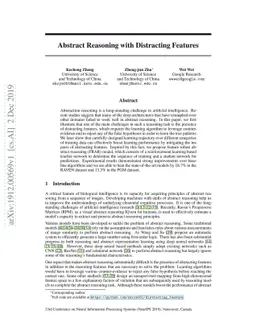 Abstract Reasoning with Distracting Features