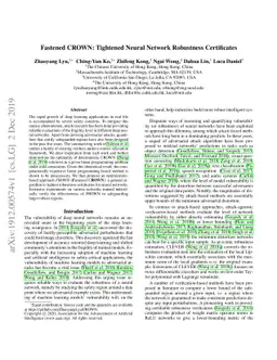 Fastened CROWN: Tightened Neural Network Robustness Certificates
