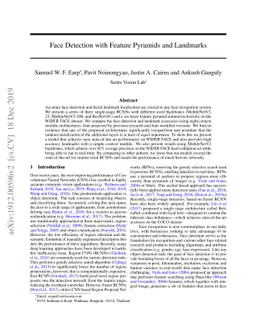 Face Detection with Feature Pyramids and Landmarks