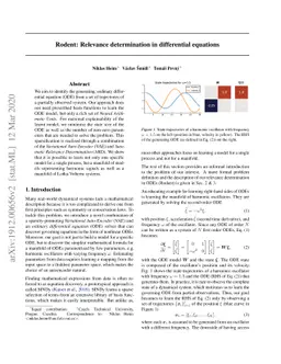 Rodent: Relevance determination in differential equations