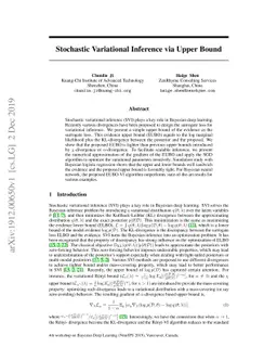 Stochastic Variational Inference via Upper Bound