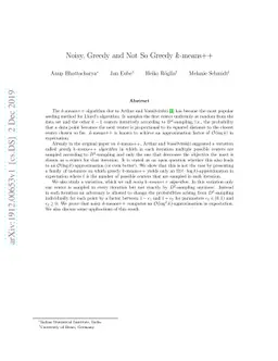 Noisy, Greedy and Not So Greedy k-means++