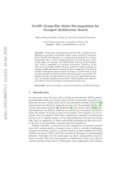 GroSS: Group-Size Series Decomposition for Grouped Architecture Search