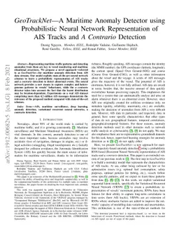 GeoTrackNet-A Maritime Anomaly Detector using Probabilistic Neural
  Network Representation of AIS Tracks and A Contrario Detection
