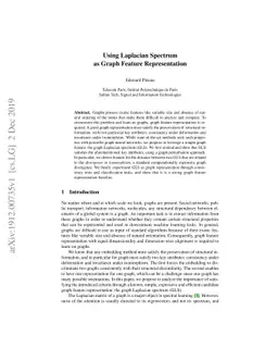 Using Laplacian Spectrum as Graph Feature Representation