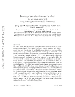 Learning scale-variant features for robust iris authentication with deep
  learning based ensemble framework