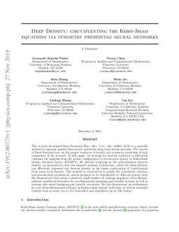 Deep Density: circumventing the Kohn-Sham equations via symmetry
  preserving neural networks