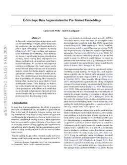 E-Stitchup: Data Augmentation for Pre-Trained Embeddings