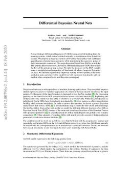 Differential Bayesian Neural Nets