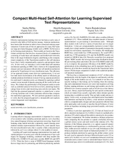 Low Rank Factorization for Compact Multi-Head Self-Attention