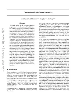 Continuous Graph Neural Networks