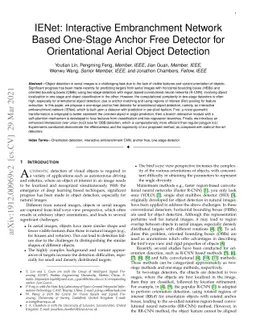 IENet: Interacting Embranchment One Stage Anchor Free Detector for
  Orientation Aerial Object Detection