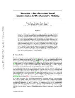 KernelNet: A Data-Dependent Kernel Parameterization for Deep Generative
  Modeling