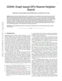 GGNN: Graph-based GPU Nearest Neighbor Search