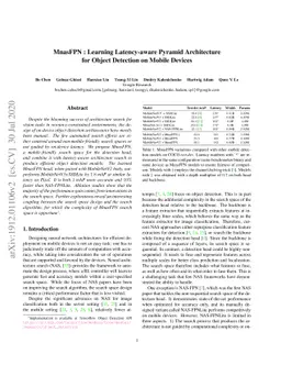 MnasFPN: Learning Latency-aware Pyramid Architecture for Object
  Detection on Mobile Devices