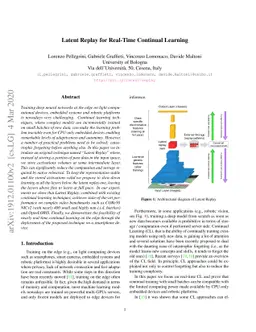 Latent Replay for Real-Time Continual Learning