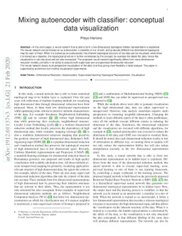 Mixing autoencoder with classifier: conceptual data visualization