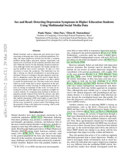 See and Read: Detecting Depression Symptoms in Higher Education Students
  Using Multimodal Social Media Data