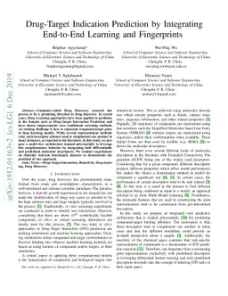 Drug-Target Indication Prediction by Integrating End-to-End Learning and
  Fingerprints