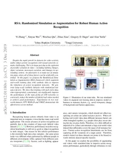 RSA: Randomized Simulation as Augmentation for Robust Human Action
  Recognition