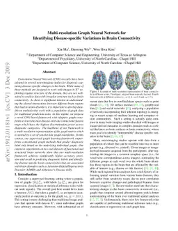 Multi-resolution Graph Neural Network for Identifying Disease-specific
  Variations in Brain Connectivity