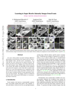 Learning to Super Resolve Intensity Images from Events