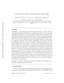 Structure Learning with Similarity Preserving