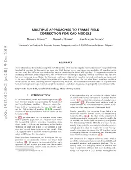 Multiple Approaches to Frame Field Correction for CAD Models