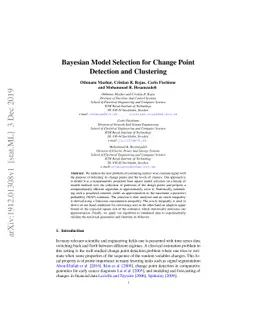 Bayesian Model Selection for Change Point Detection and Clustering