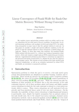 Linear Convergence of Frank-Wolfe for Rank-One Matrix Recovery Without
  Strong Convexity