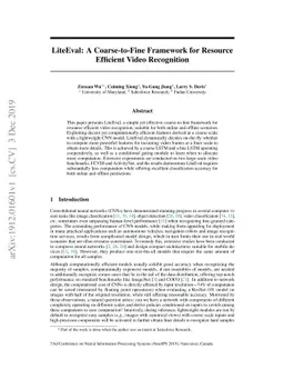 LiteEval: A Coarse-to-Fine Framework for Resource Efficient Video
  Recognition