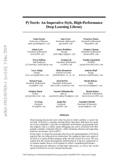 PyTorch: An Imperative Style, High-Performance Deep Learning Library