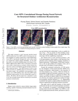 Conv-MPN: Convolutional Message Passing Neural Network for Structured
  Outdoor Architecture Reconstruction