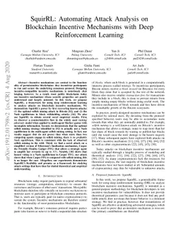 SquirRL: Automating Attack Analysis on Blockchain Incentive Mechanisms
  with Deep Reinforcement Learning