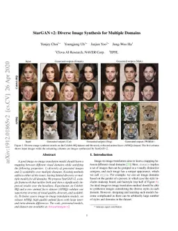 StarGAN v2: Diverse Image Synthesis for Multiple Domains