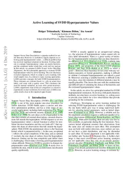 Active Learning of SVDD Hyperparameter Values
