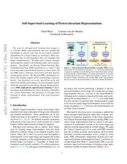 Self-Supervised Learning of Pretext-Invariant Representations