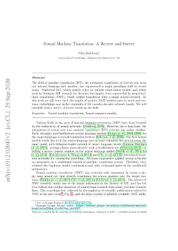 Neural Machine Translation: A Review and Survey