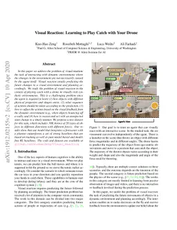 Visual Reaction: Learning to Play Catch with Your Drone